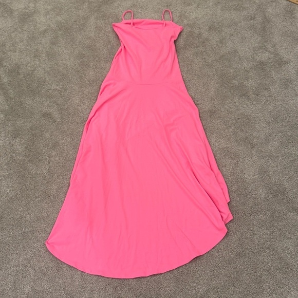 NWOT Susana Monaco Womens  String Gathered High-Low Maxi Dress, Pink size small - Picture 4 of 8
